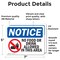 Signmission No Food Or Drink Allowed In This Area Sign With Symbol, 7 in W x Rectangle, Vinyl Decal OS-2PACK-NS-D-57-L-14575 - alternate 6